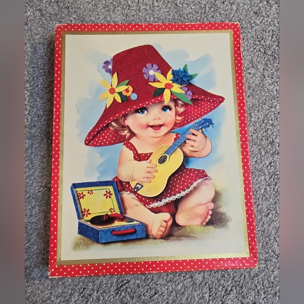 Vintage Box of 3 Oversized Greeting Cards with Box
